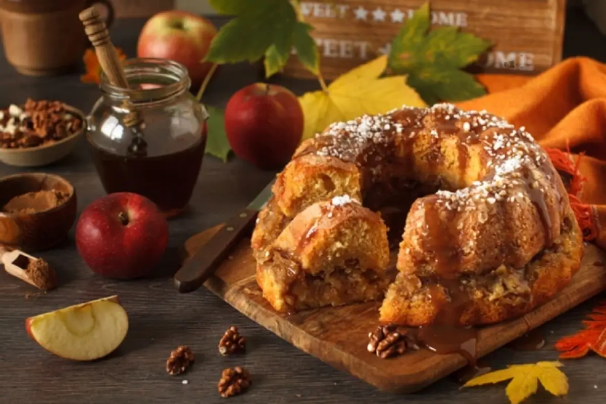 Delicious homemade Bundt cake on a serving plate