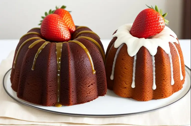 Comparison between a Bundt cake and a regular cake