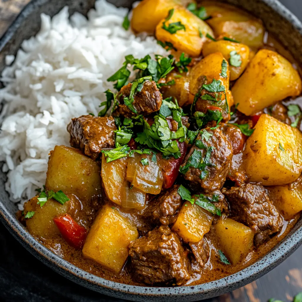 Caribbean Beef Curry with Potatoes

