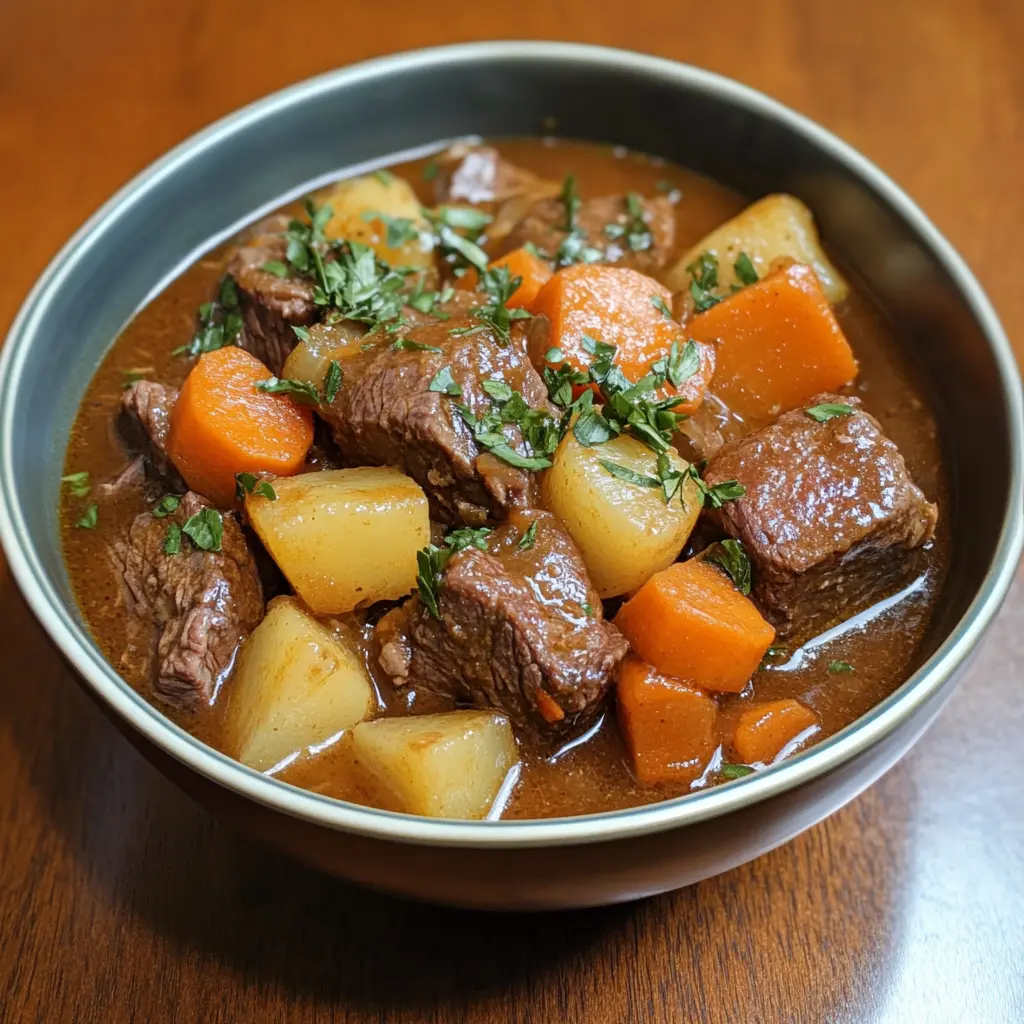 Hearty Homestyle Beef Stew with Root Vegetables

