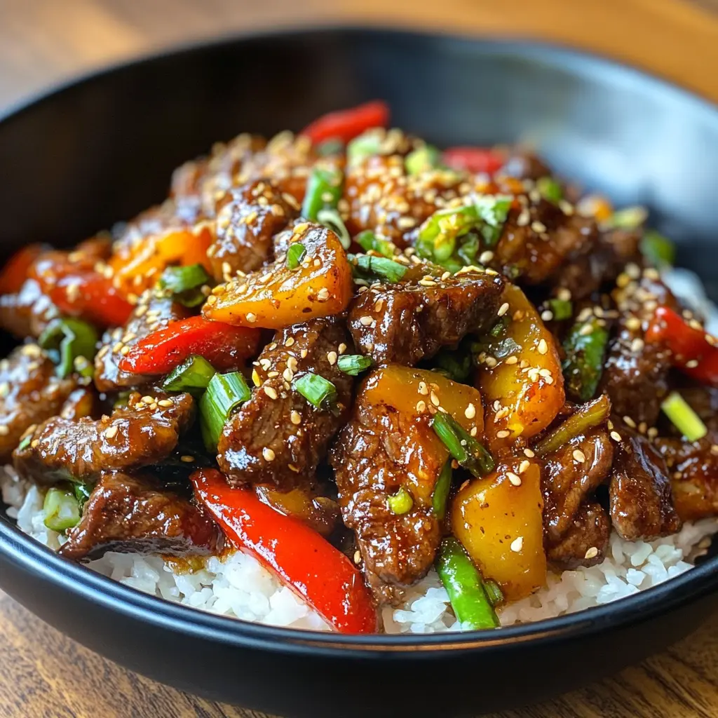 Szechuan Pepper Beef Stir-Fry with vegetables and a fiery sauce