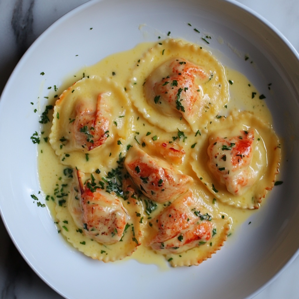 Lobster pasta ravioli Lemon butter lobster pasta Seafood ravioli recipe Lemon butter sauce for ravioli